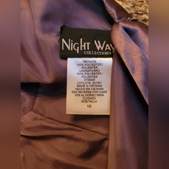 Nightway Collections Grey Gown with Trail - Picture 6 of 12